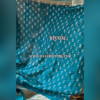 Shiobari With Bandhini soft Muslin Silk Budget saree (celebrate inspired)