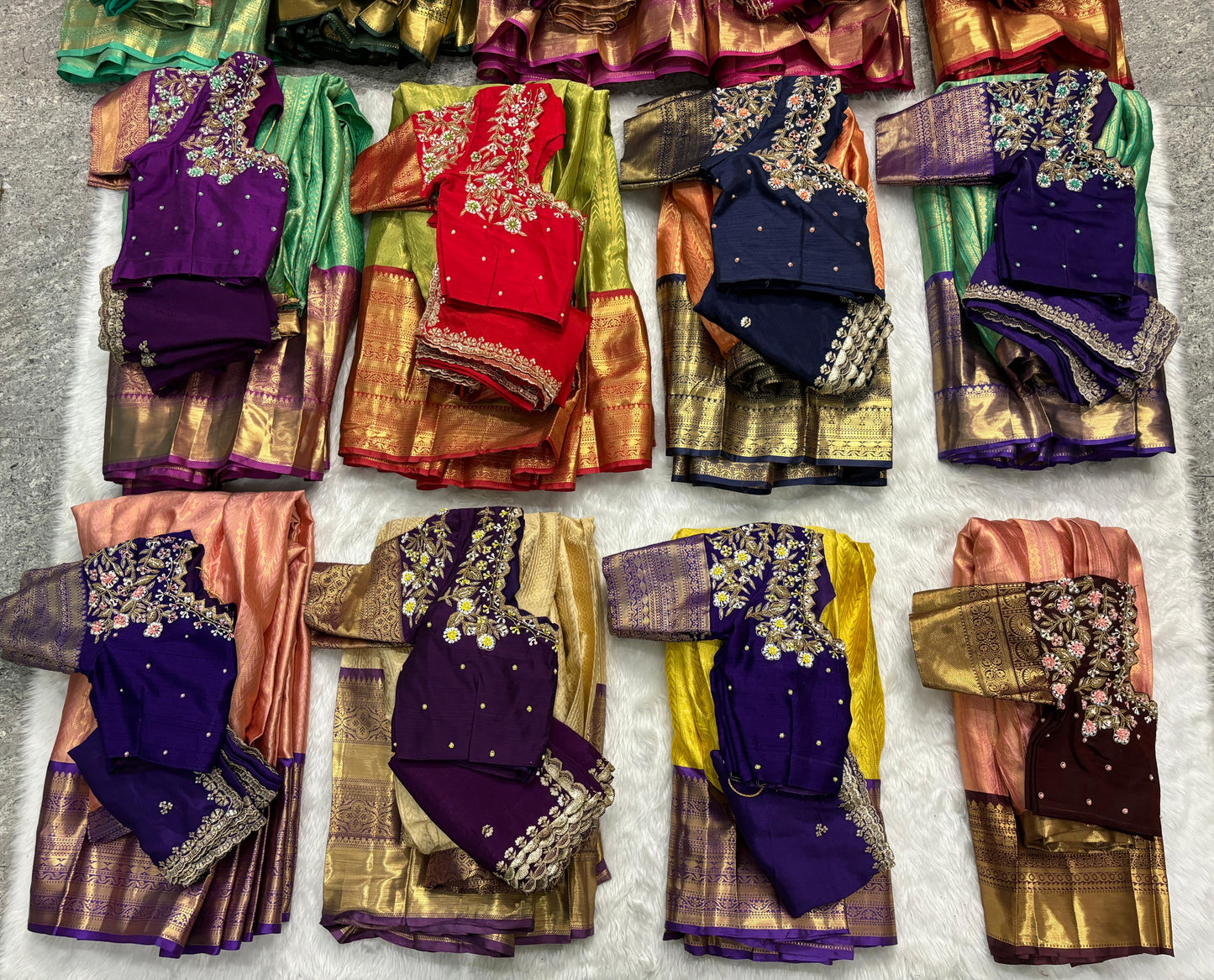Kanchipuram Maggam work Lehenga sets