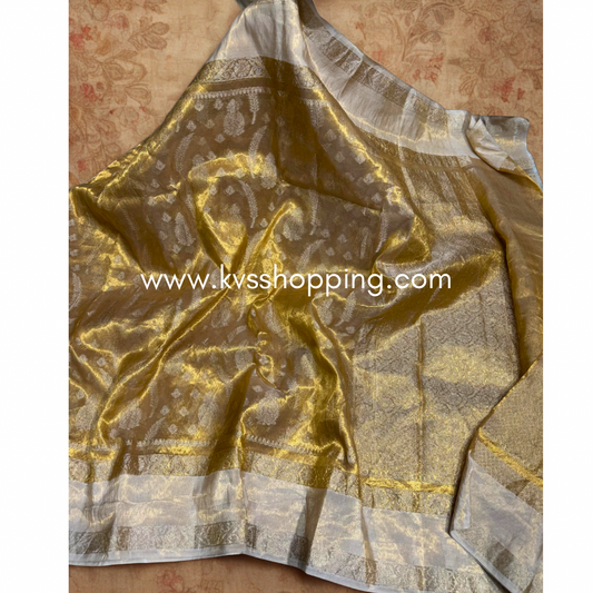 Copper Tissue with Fancy Banarasi  Gold Sarees (Celebrate Insipired)