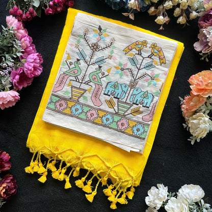 Khadi cotton with embroidery work blouse