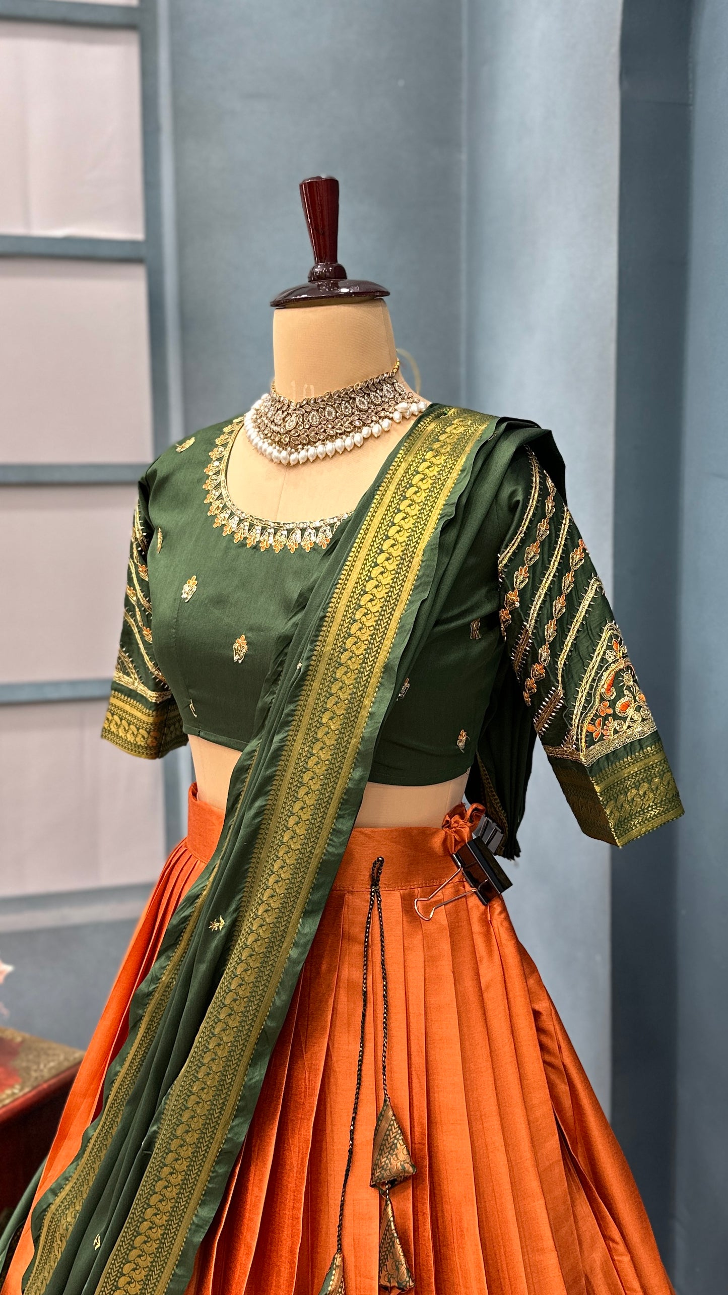 Festival Special aesthetic stitched embroidery  lehenga