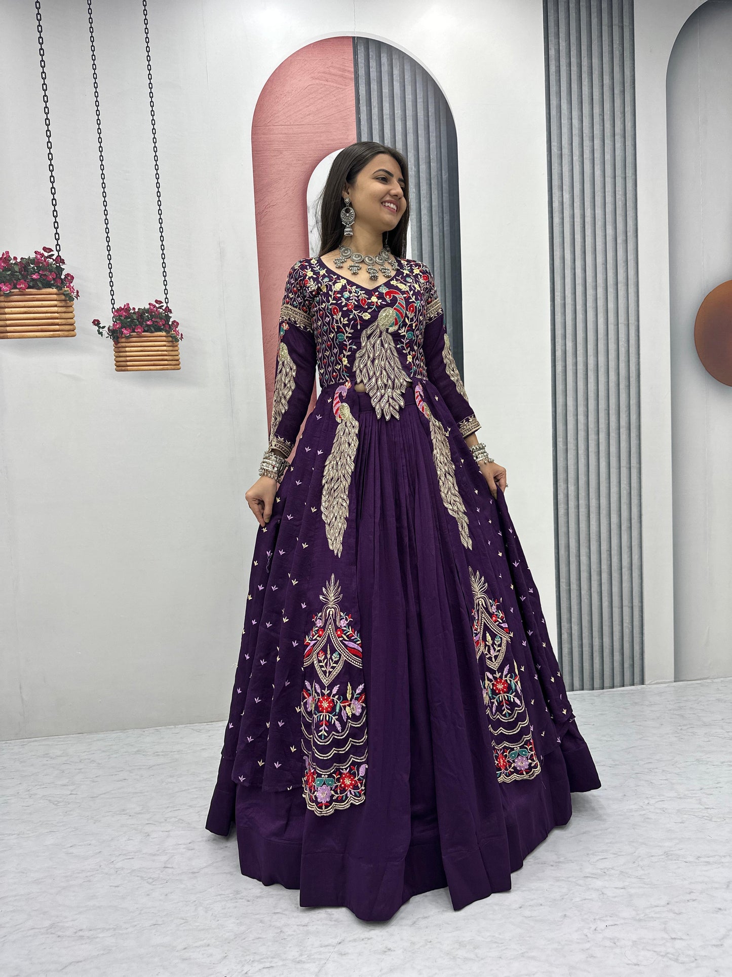 Partywear Set – Top, Lehenga & Shrug For Diwali 🍂