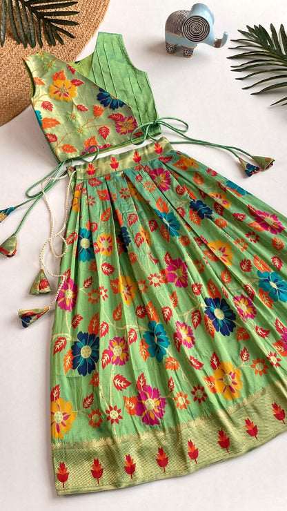 Pintucked style Floral Kids Skrit sets