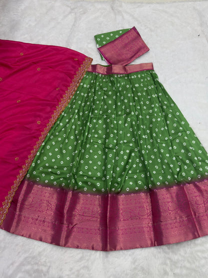 Bandhani Lehengas With Georgette Dupattas