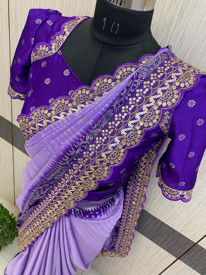 Desginer Saree With Stitched Blouse