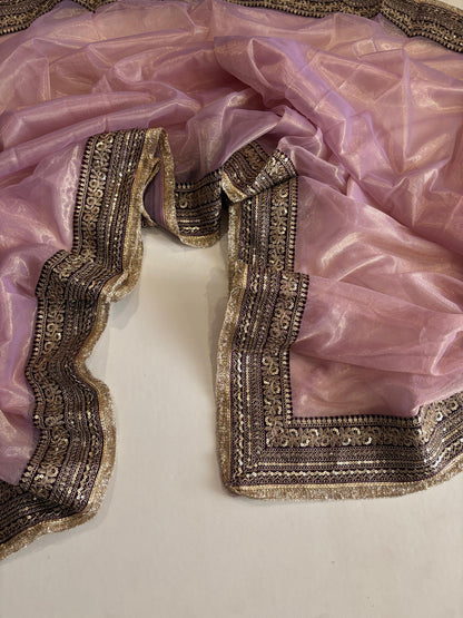 Desginer sequence luxe sarees with stitched blouse