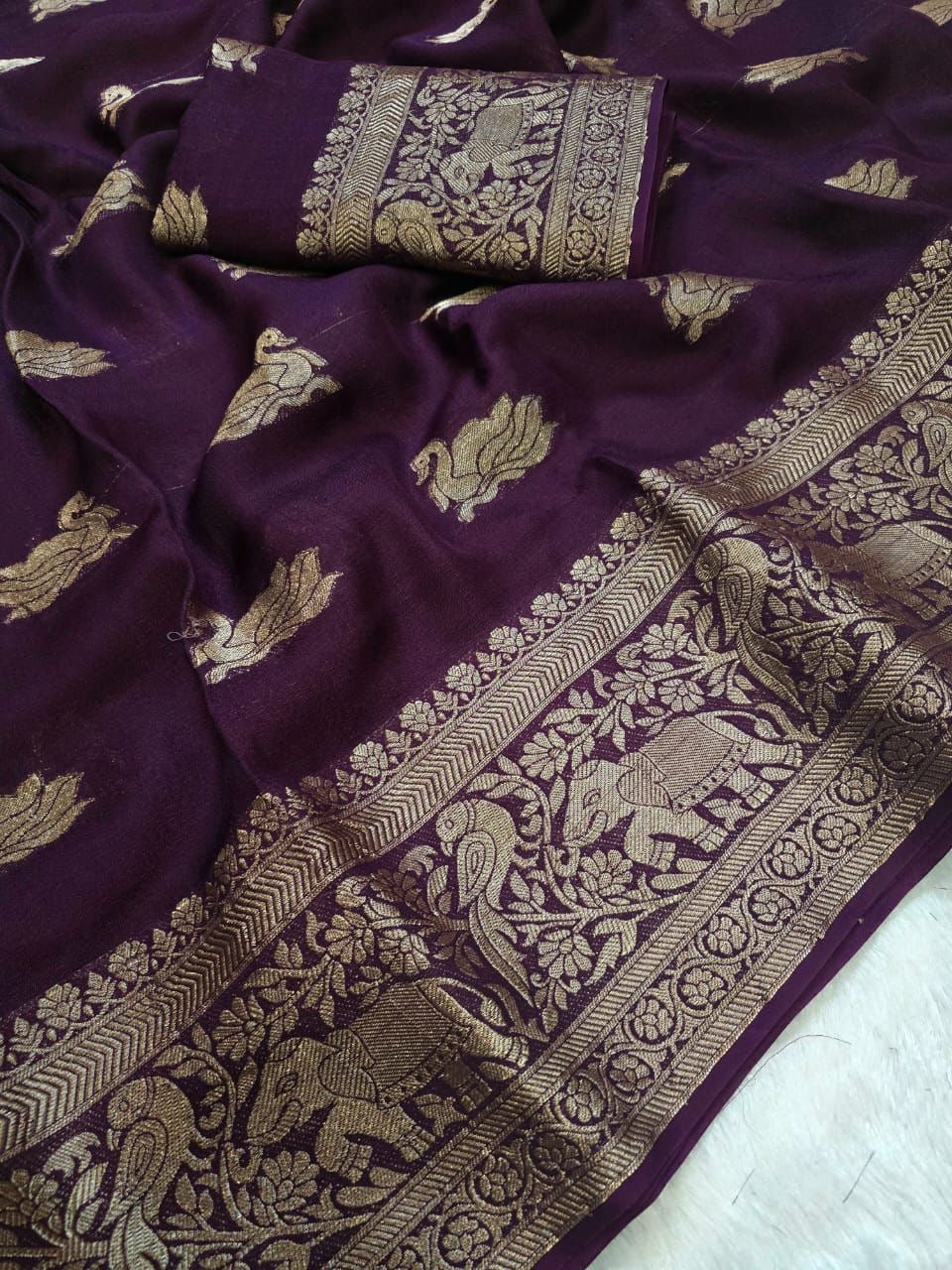 Khadi Viscose Border Sarees