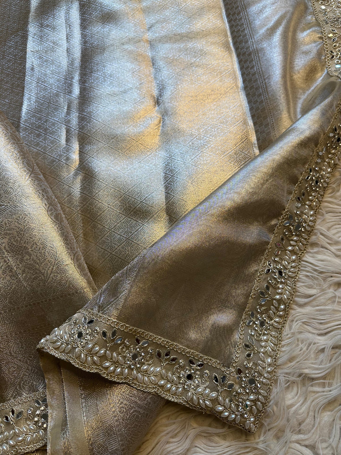Celebrity inspired , Kanjivaram Saree with Lace Luxe sarees