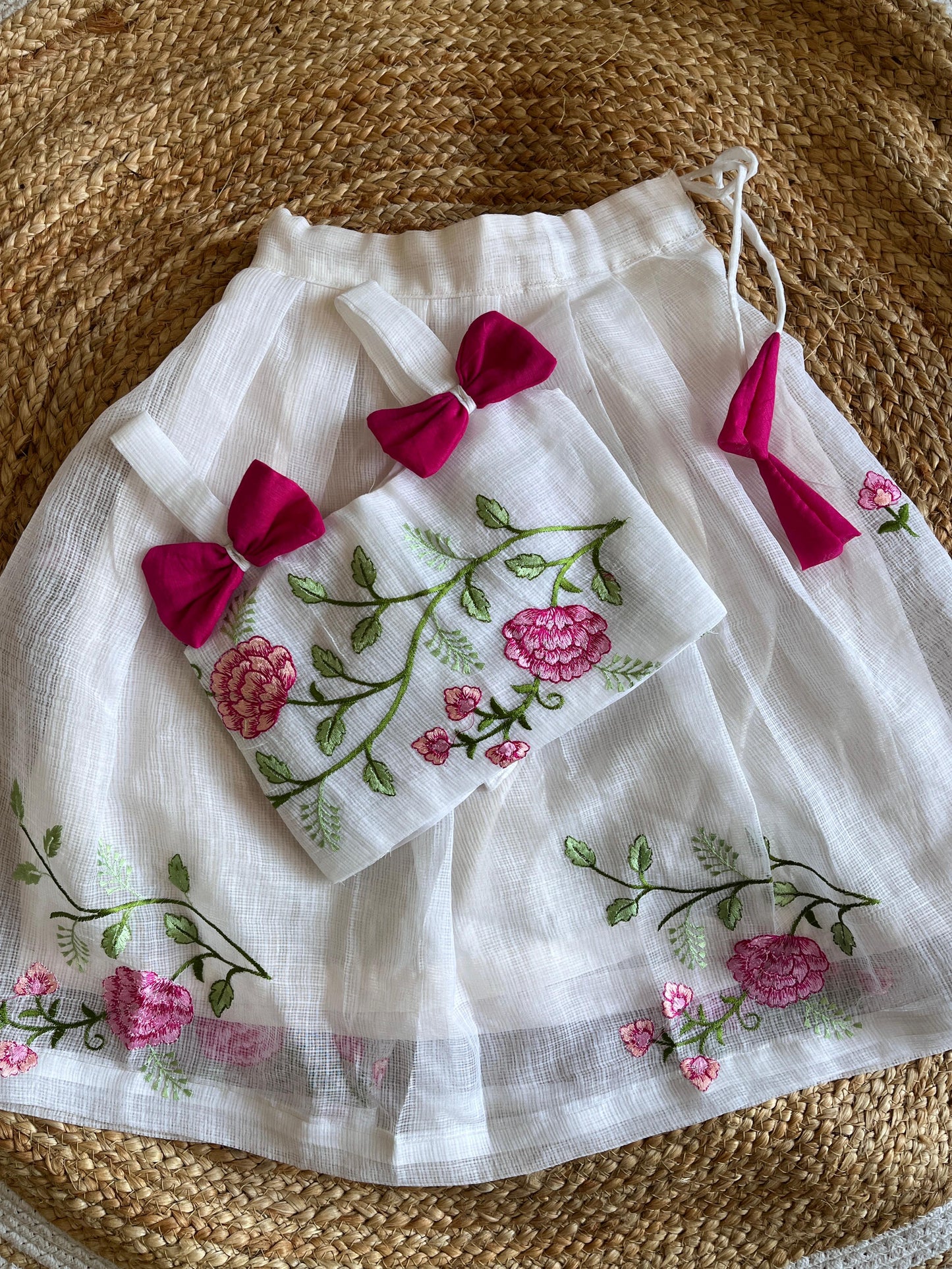 Kids cute Kota doriya embroidery Desginer sets
