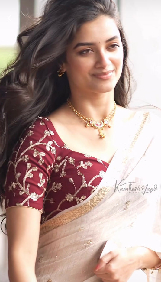 Bhagya Sree mam inspired trending budget saree