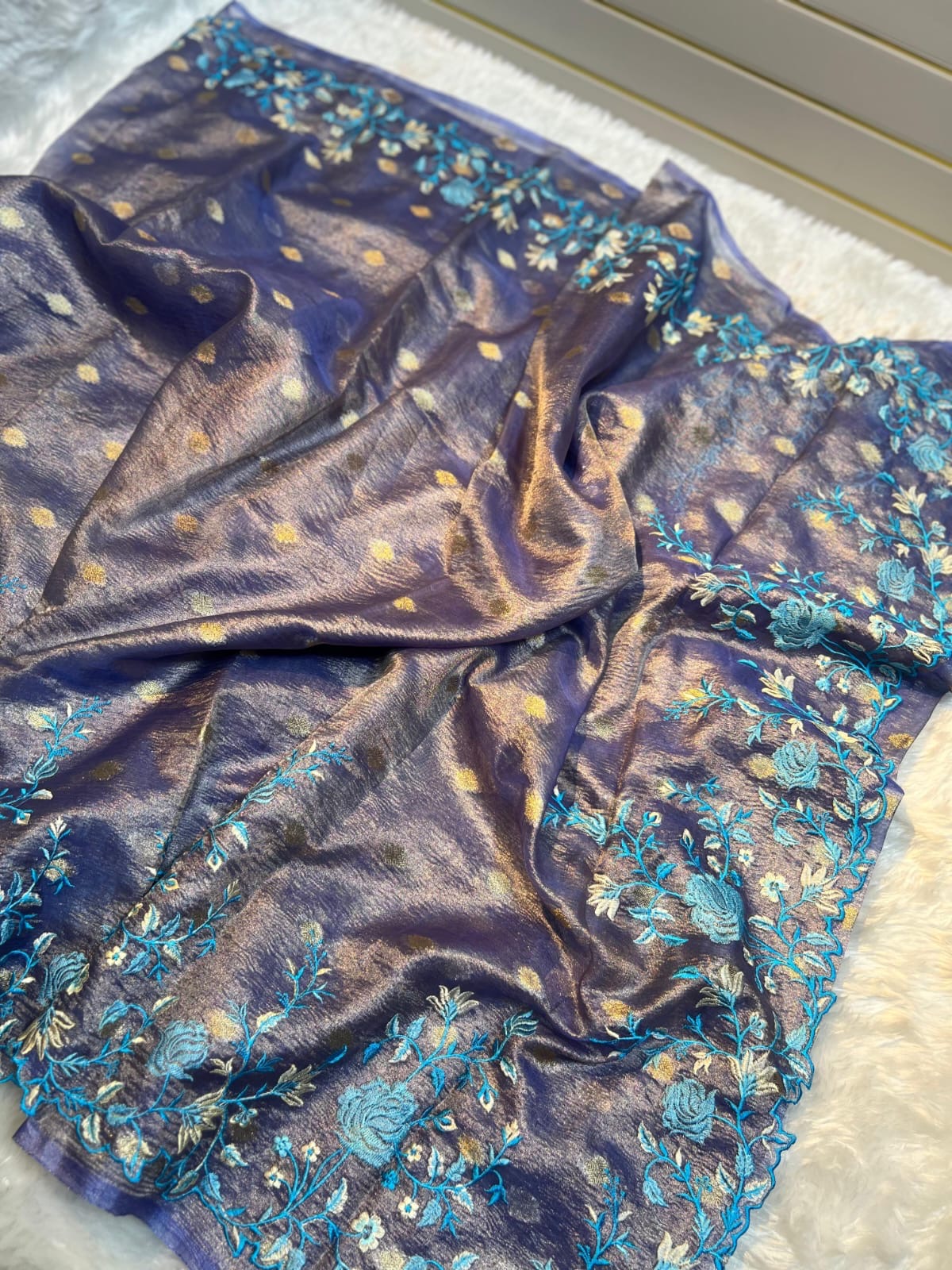Katwar Jall Embroidery Classic saree