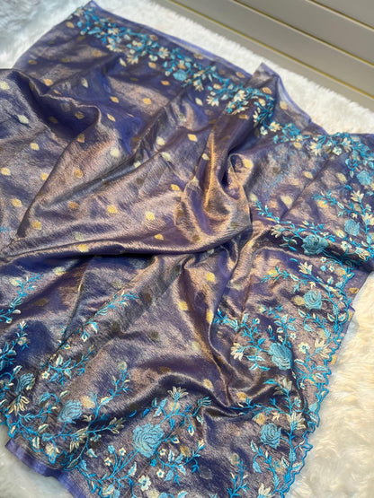 Katwar Jall Embroidery Classic saree