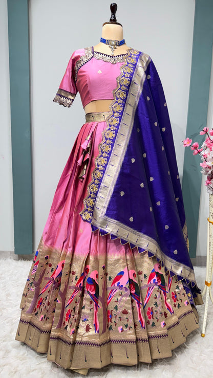 Exquisite Paithani Silk Lehanga