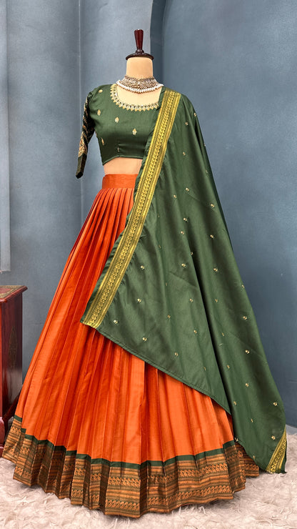 Festival Special aesthetic stitched embroidery  lehenga