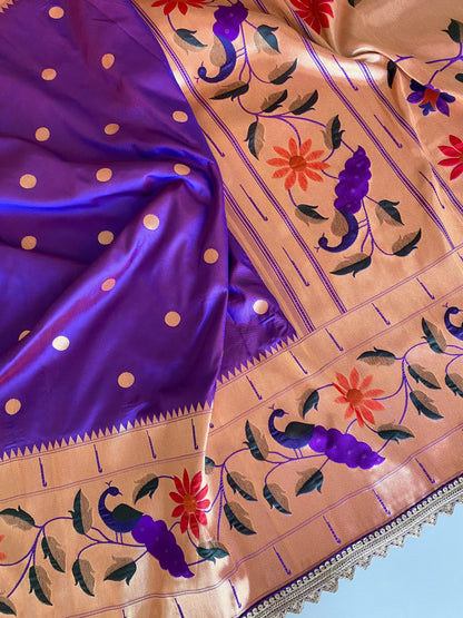 Soft Luxe Traditional paithani saree with stitched blosue