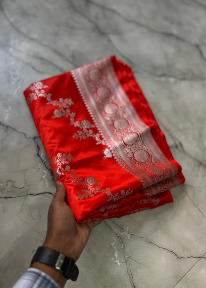Luxe Pure Banarasi Handloom Mashru silk luxe sarees