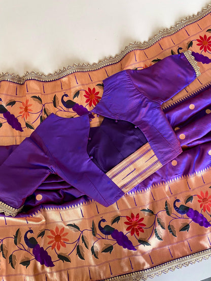 Soft Luxe Traditional paithani saree with stitched blosue