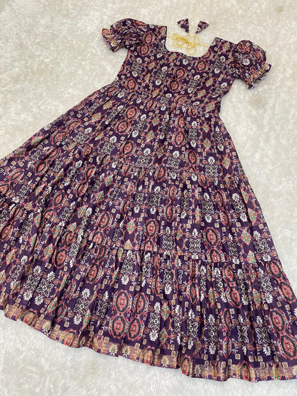 Cotton Silk Printed Gowns