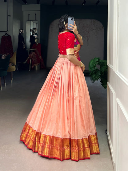 Co-ord Jacquard Paithani Lehenga
