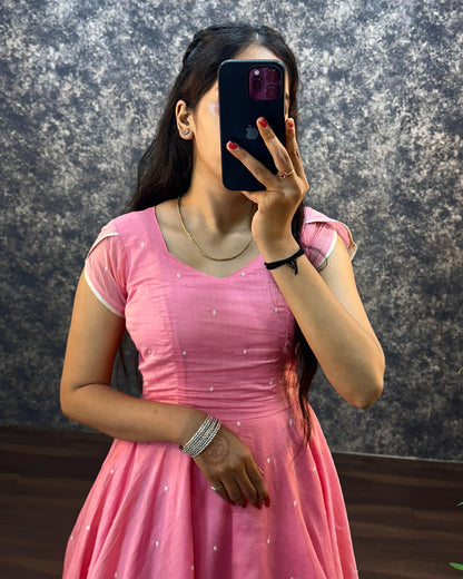 2 In One Long Frock With Dupatta
