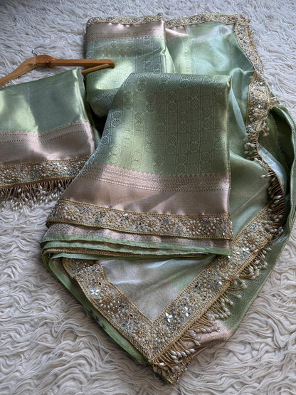 Banarasi kanjivaram bridal katan brocade silk saree classy