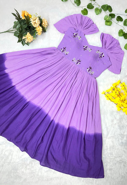Purple  Love Handwork Gowns