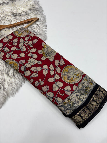 Kalamkari Magalkari viscous silk saree budget