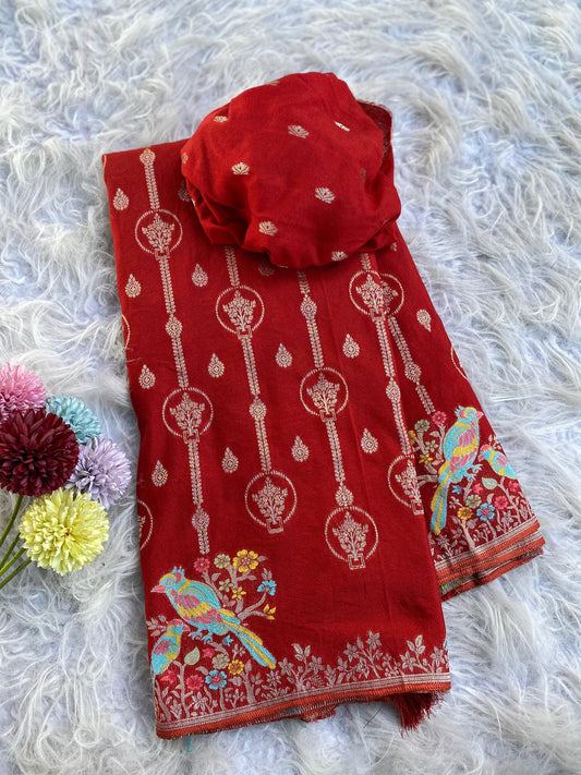 Georgette saree luxe new colour