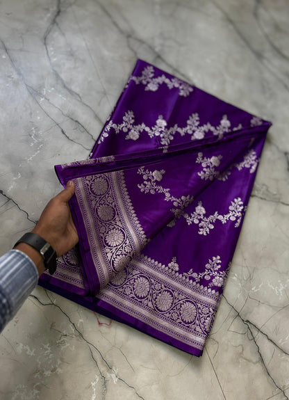 Luxe Pure Banarasi Handloom Mashru silk luxe sarees