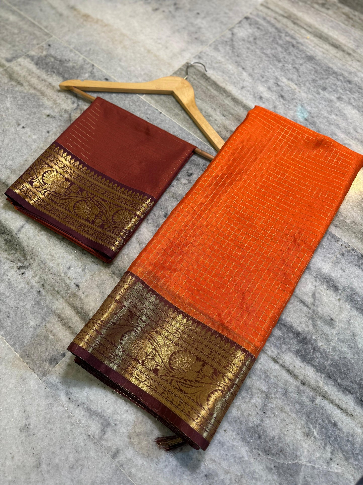 Vintage Checks  trending tradition saree