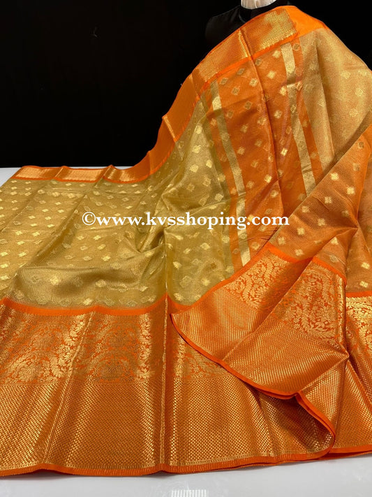 Semi Soft Golden Kota Tissue Budget Sareea (Celebrate inspired)