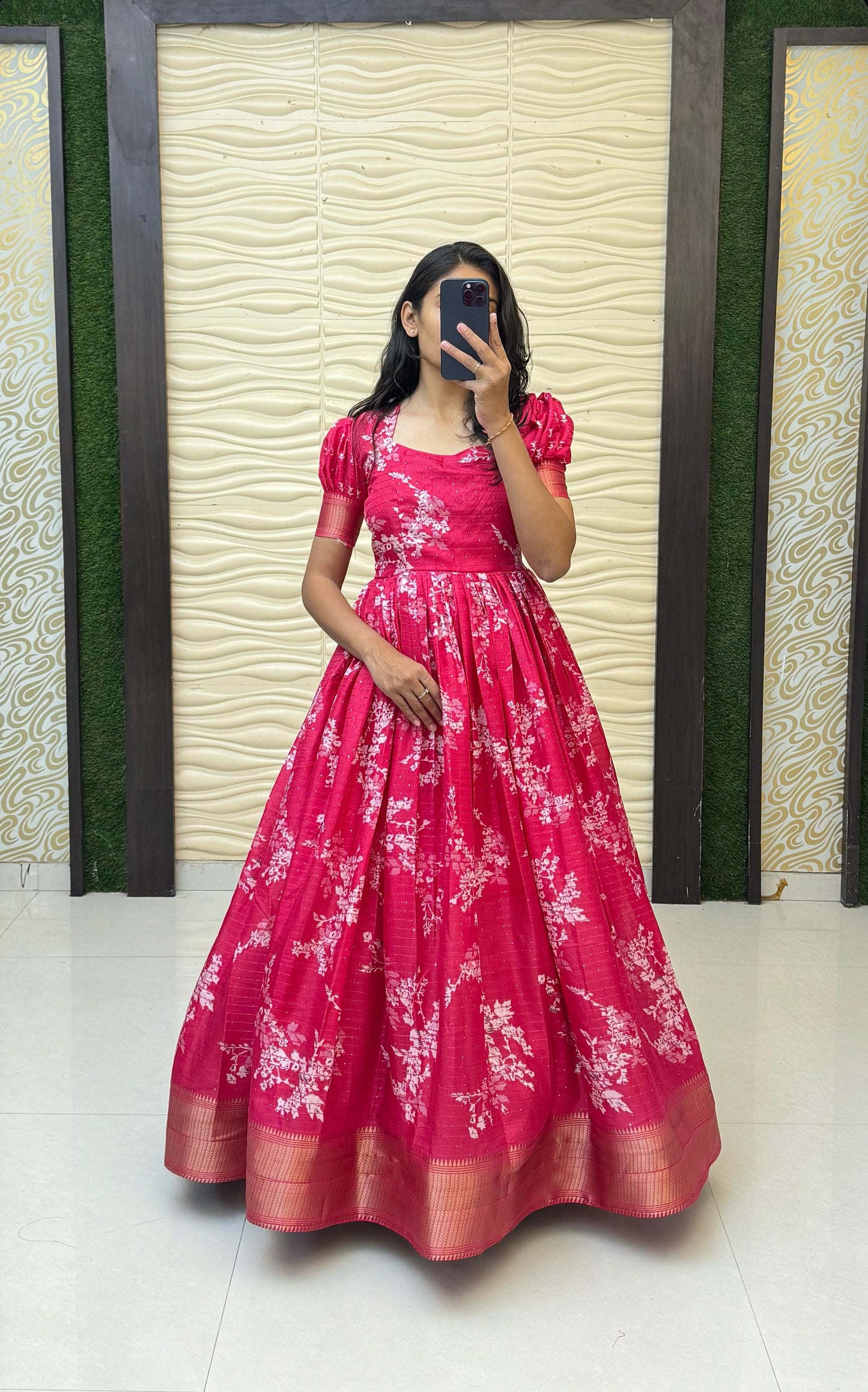Dola silk fully stitched Wedding gowns
