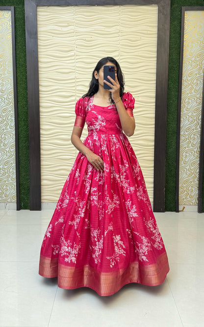 Dola silk fully stitched Wedding gowns