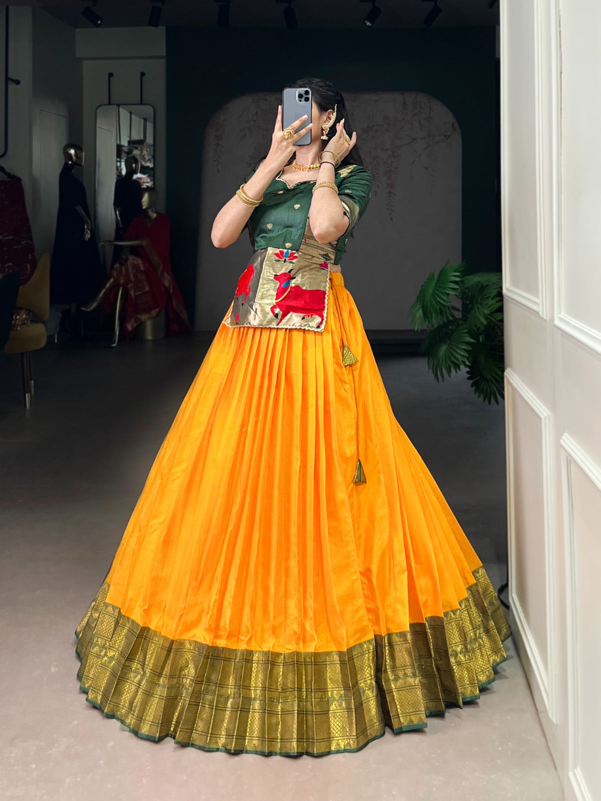 Co-ord Jacquard Paithani Lehenga