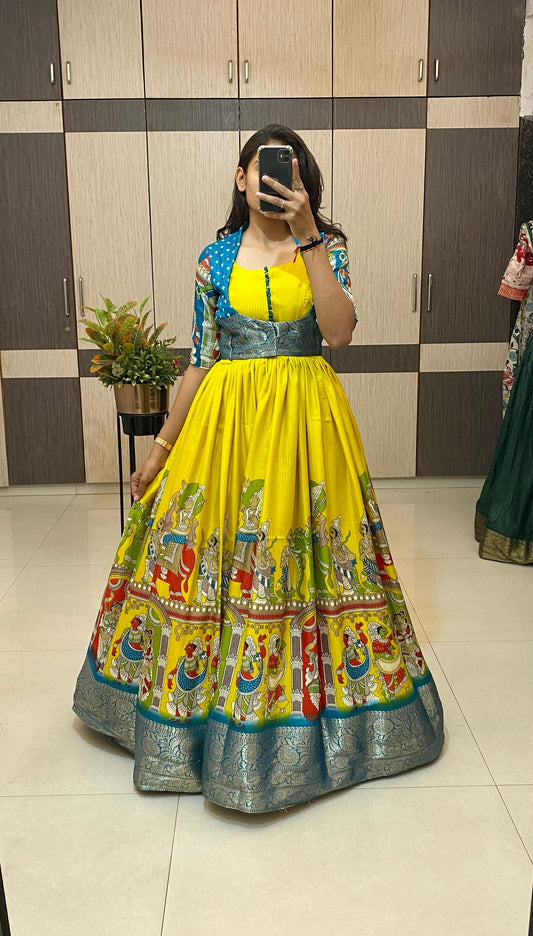 2 in one use full Kalamkari gowns