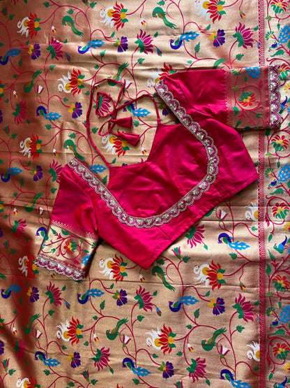 Paithani Luxe saree With Stitched Blouse