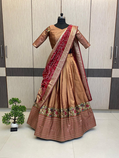 Tissue Paithani Desginer Lehenga