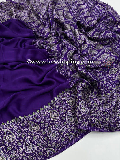 Pure Soft crepe lightweight, Ajrakh Saress