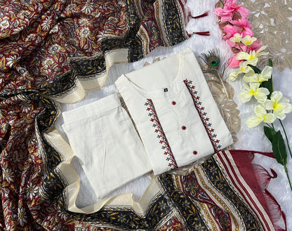 Cottons 3 pieces kurti sets