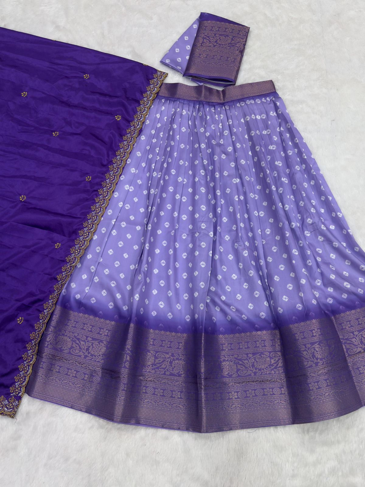 Bandhani Lehengas With Georgette Dupattas