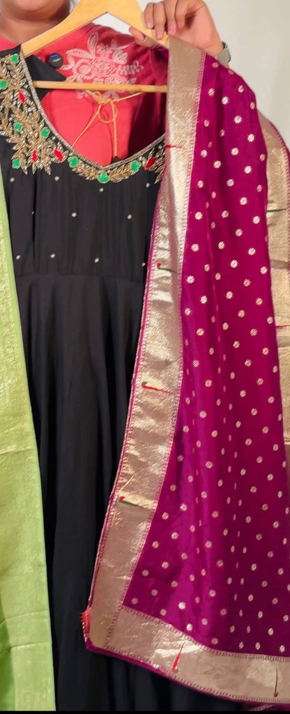 Maggam Anarkali Classic Black gown