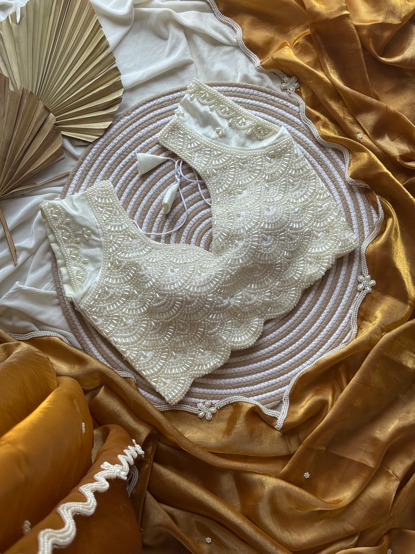 Handcrafted Elegance in Every Drape Saree with stitched blouse