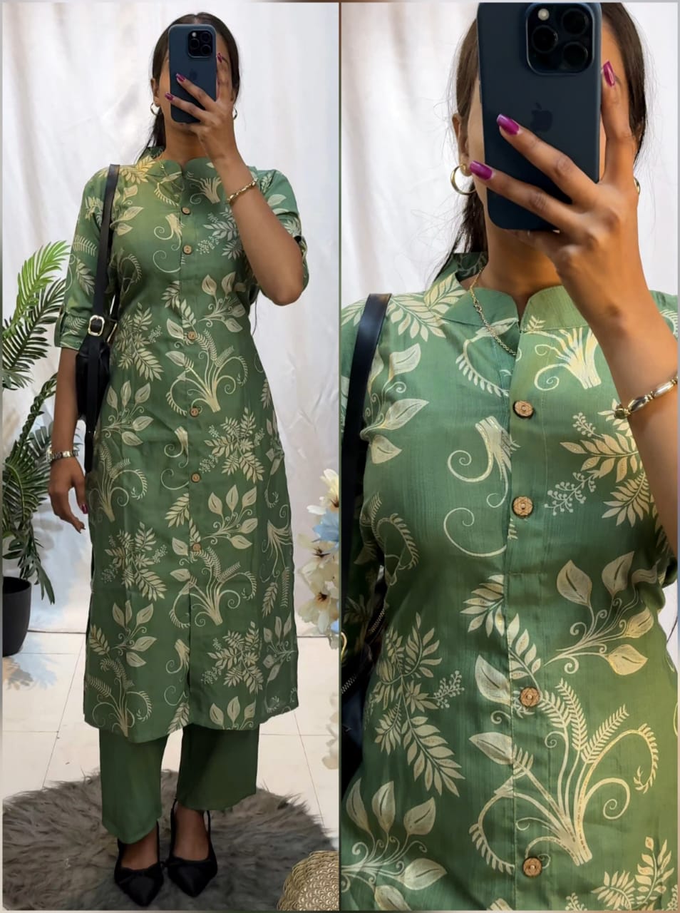 Flower Kurti with Plazo  sets