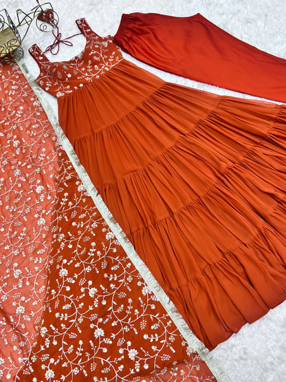 Anarakali Gowns /3 In one Use Set