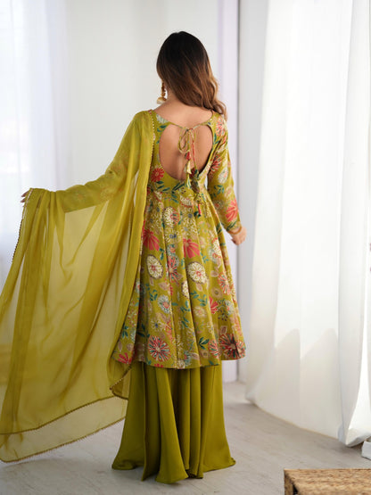 Ready to wear Chanderi Kurti sets (Plazzo pant)