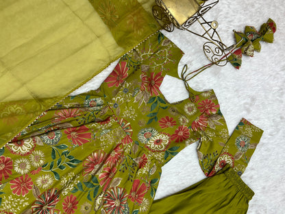 Ready to wear Chanderi Kurti sets (Plazzo pant)