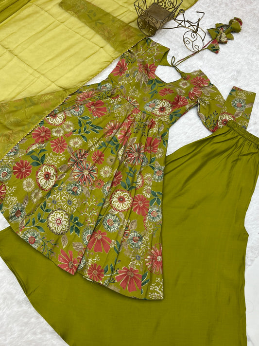 Ready to wear Chanderi Kurti sets (Plazzo pant)