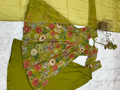 Ready to wear Chanderi Kurti sets (Plazzo pant)