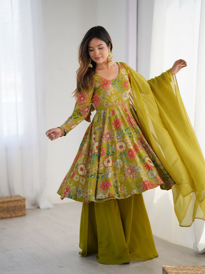 Ready to wear Chanderi Kurti sets (Plazzo pant)