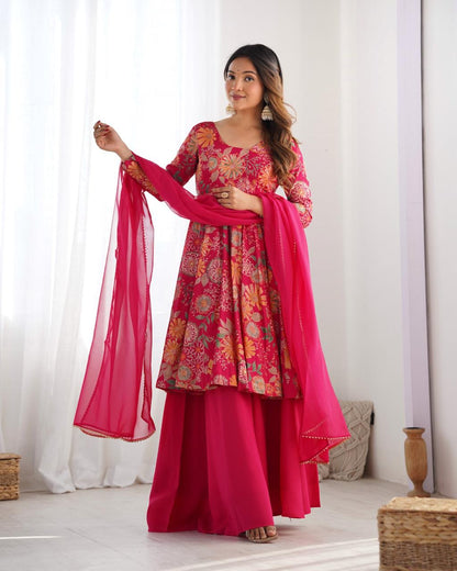 Ready to wear Chanderi Kurti sets (Plazzo pant)